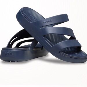 Crocs sandals blue 9